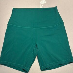 Lululemon Athletica High Waist Cascadia Green Align 6” Shorts